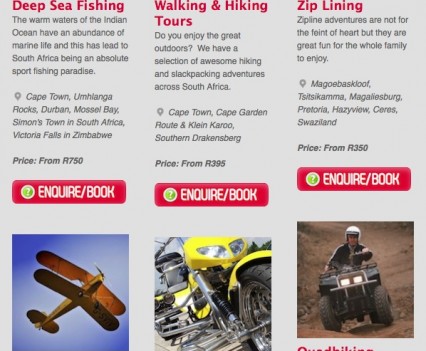 AdventureBookings Newsletter Products